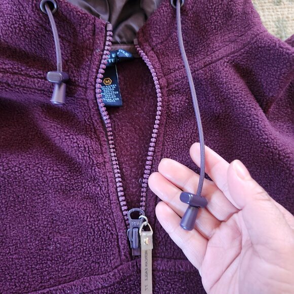 American eagle 1/4 zip fleece pullover y2k 2000's vintage purple sz M - Picture 3 of 10